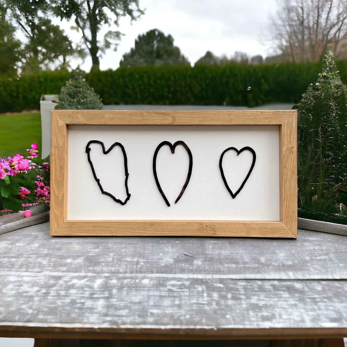 Framed Hearts Artwork